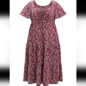 NEW BLOOMCHIC FLORAL MIDI DRESS 3X